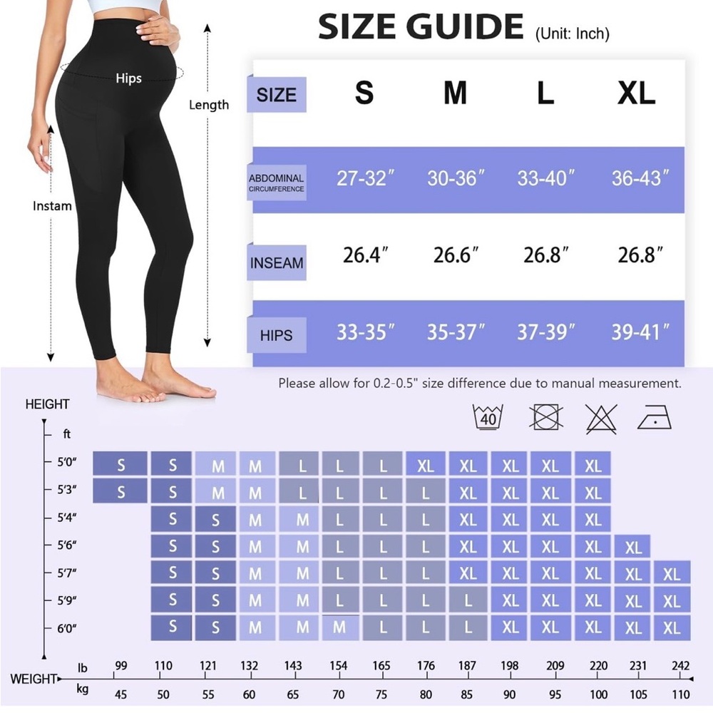 3 pairs of Pregnancy Leggings - Picture 3 of 4